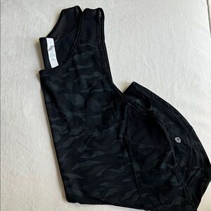 lululemon athletica Black Camouflage Tank Top